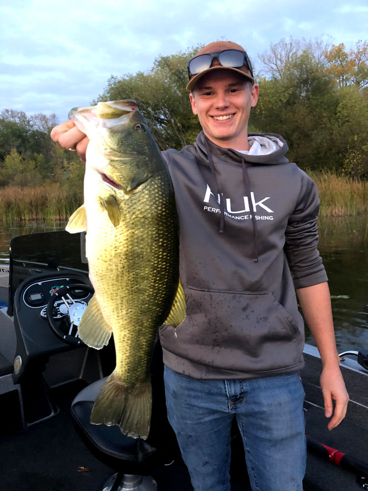 Josh Berzinski with his 4.15 pound bass